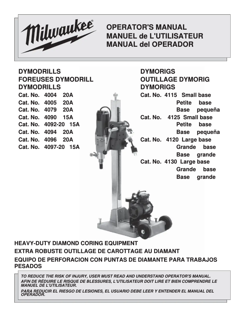 Página 1 del manual Manual de usuario Milwaukee 4096