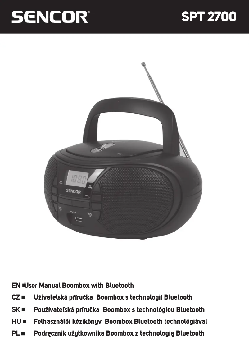 Imagen de la primera página del manual del dispositivo SPT 2700WH