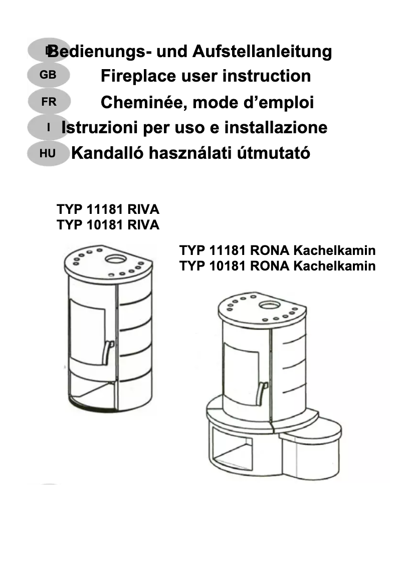 Image de la première page du manuel de l'appareil Riva