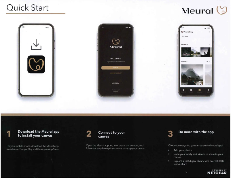 Page 1 de la notice Manuel utilisateur Netgear Meural MC315GDW