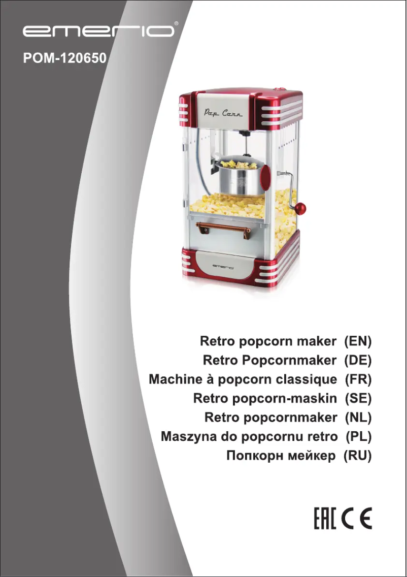 Page 1 de la notice Manuel utilisateur Emerio POM-120650