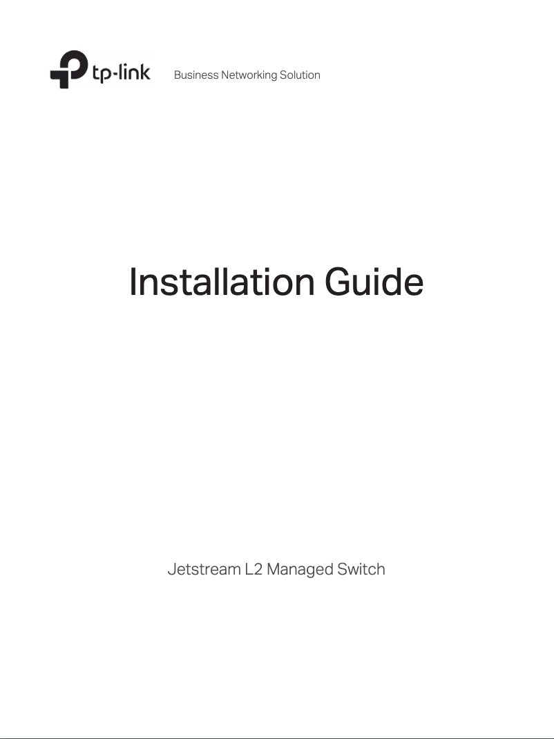 Page n°1 - Guide d'installation TP-Link JetStream T2600G-28MPS