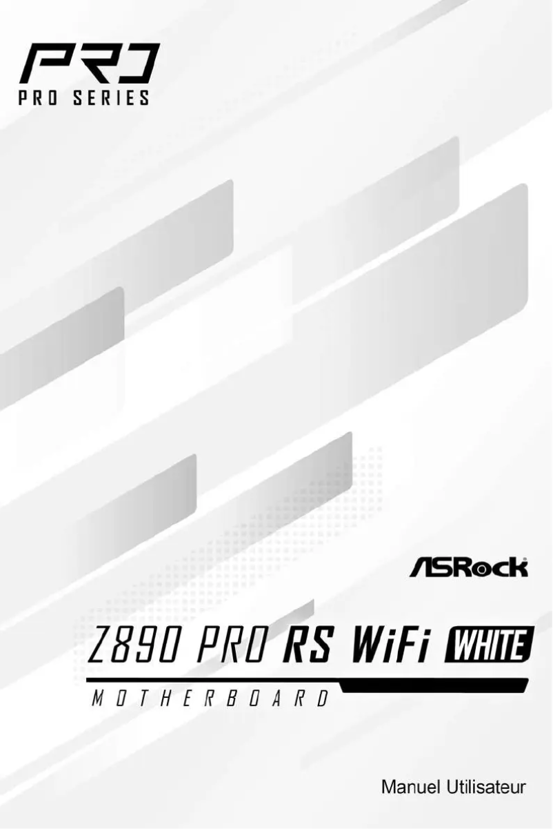 Page n°1 - Manuel utilisateur Asrock Z890 Pro RS WiFi White