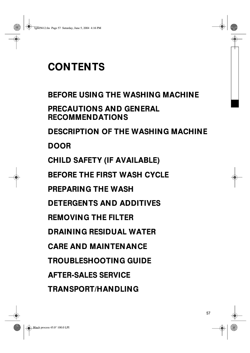 Page 1 de la notice Manuel utilisateur Whirlpool AWM 010