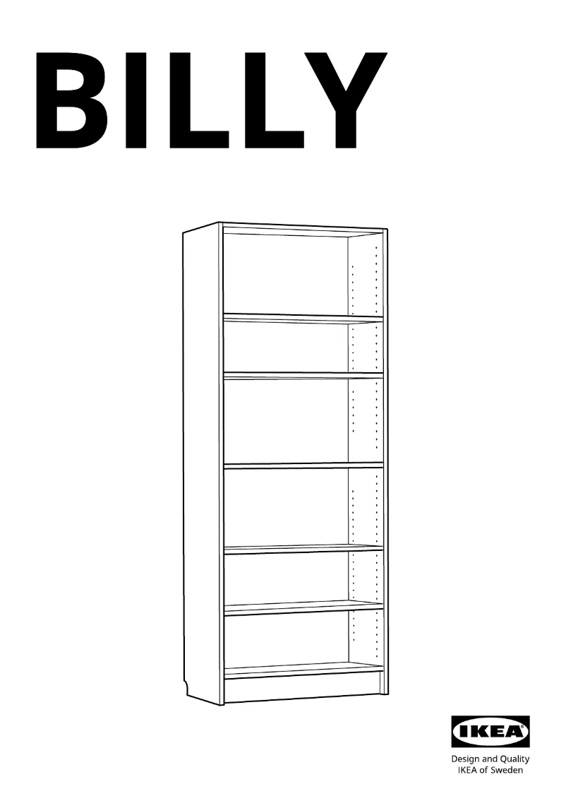 Page 1 de la notice Manuel utilisateur Ikea BILLY 205.257.09