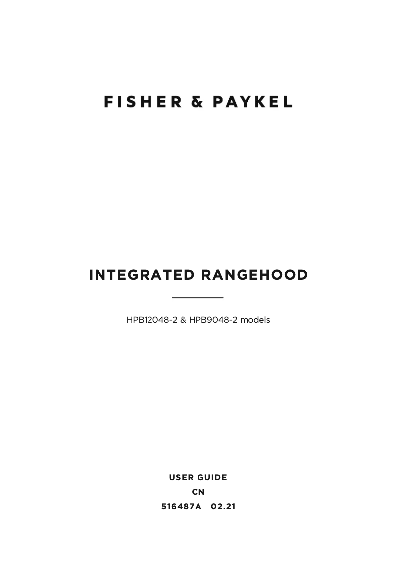 Page n°1 - Manuel utilisateur Fisher & Paykel HPB9048-2