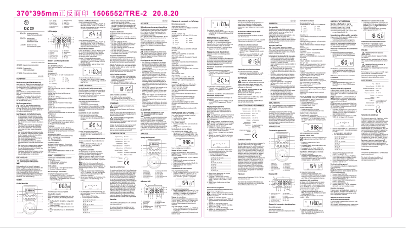 Image de la première page du manuel de l'appareil DZ 20