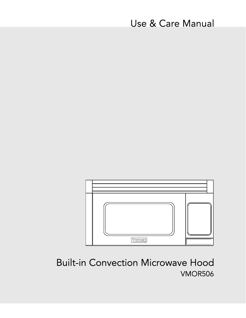 Page 1 de la notice Manuel d'utilisation et d'entretien Viking VIRAMW102
