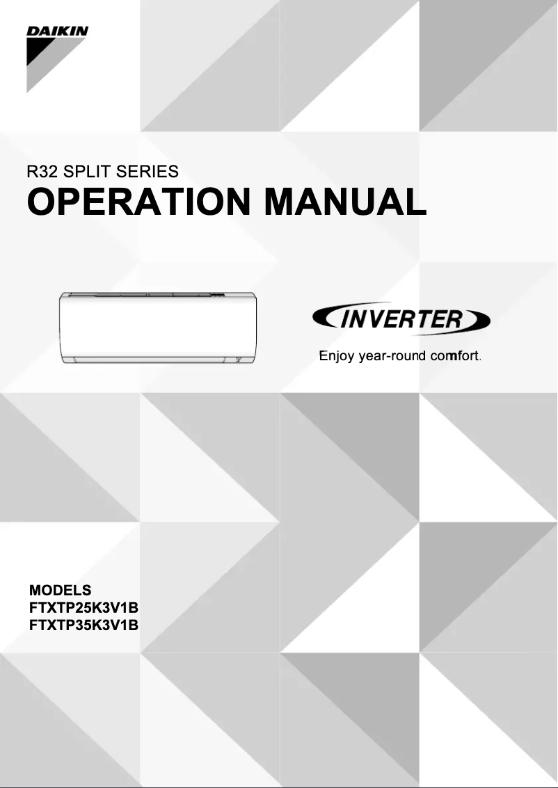 Image de la première page du manuel de l'appareil FTXTP35K3V1B