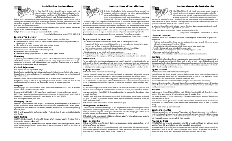 Page n°1 - Manuel utilisateur DSC BV-300D