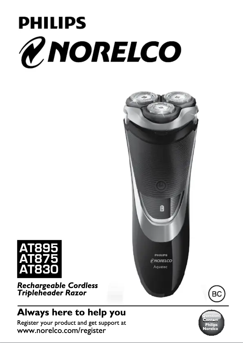 Image de la première page du manuel de l'appareil AT875