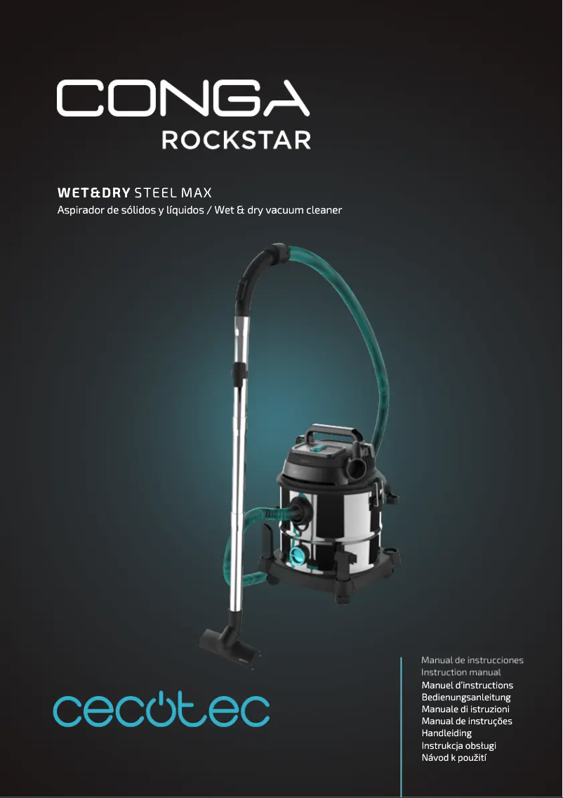 Page 1 de la notice Manuel utilisateur Cecotec Conga Rockstar Wet & Dry Steel Max