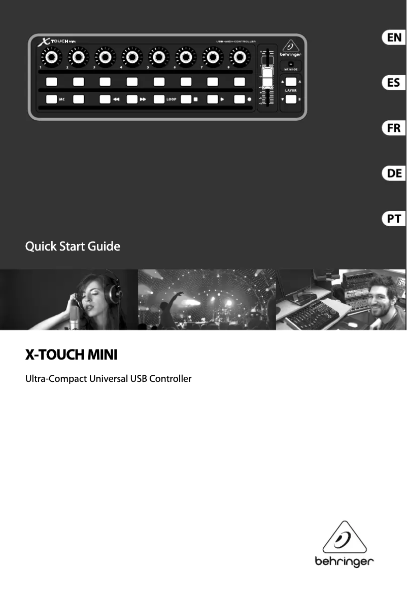 Page n°1 - Manuel utilisateur Behringer X-Touch Mini