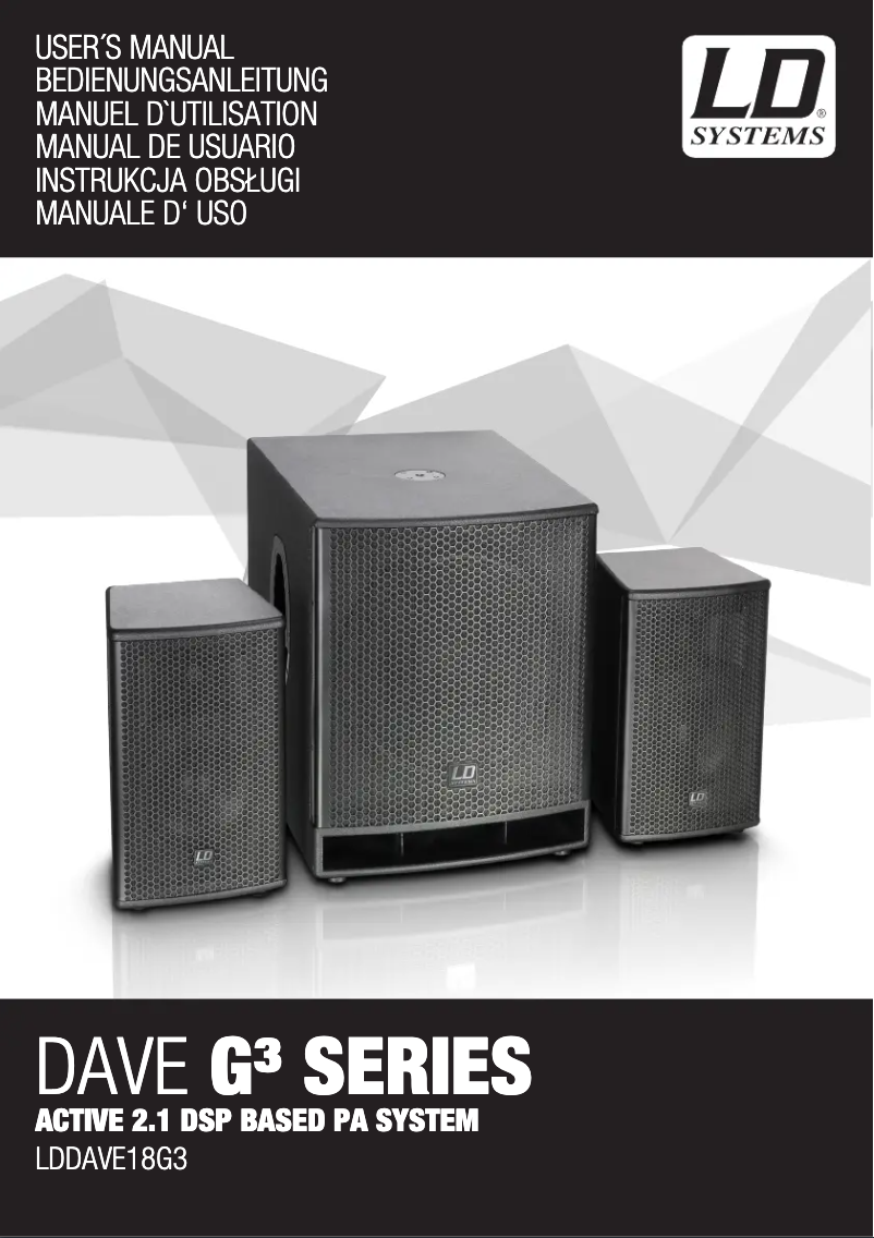 Page 1 de la notice Manuel utilisateur LD Systems DAVE 18 G3