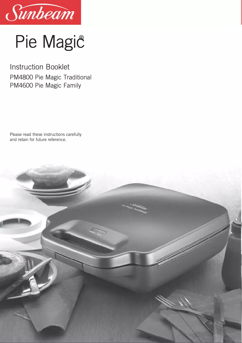 Page n°1 - Manuel utilisateur Sunbeam Pie Magic PM040B