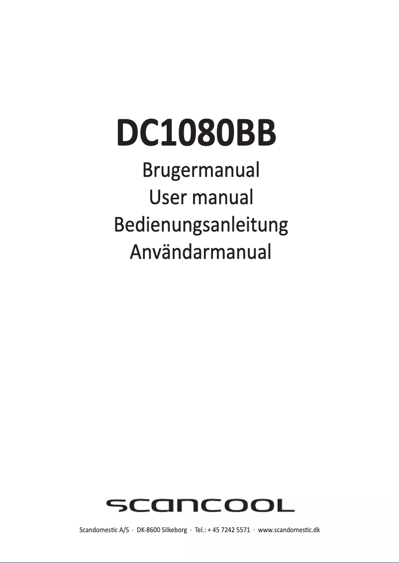 Page n°1 - Manuel utilisateur Scancool DC1080BB
