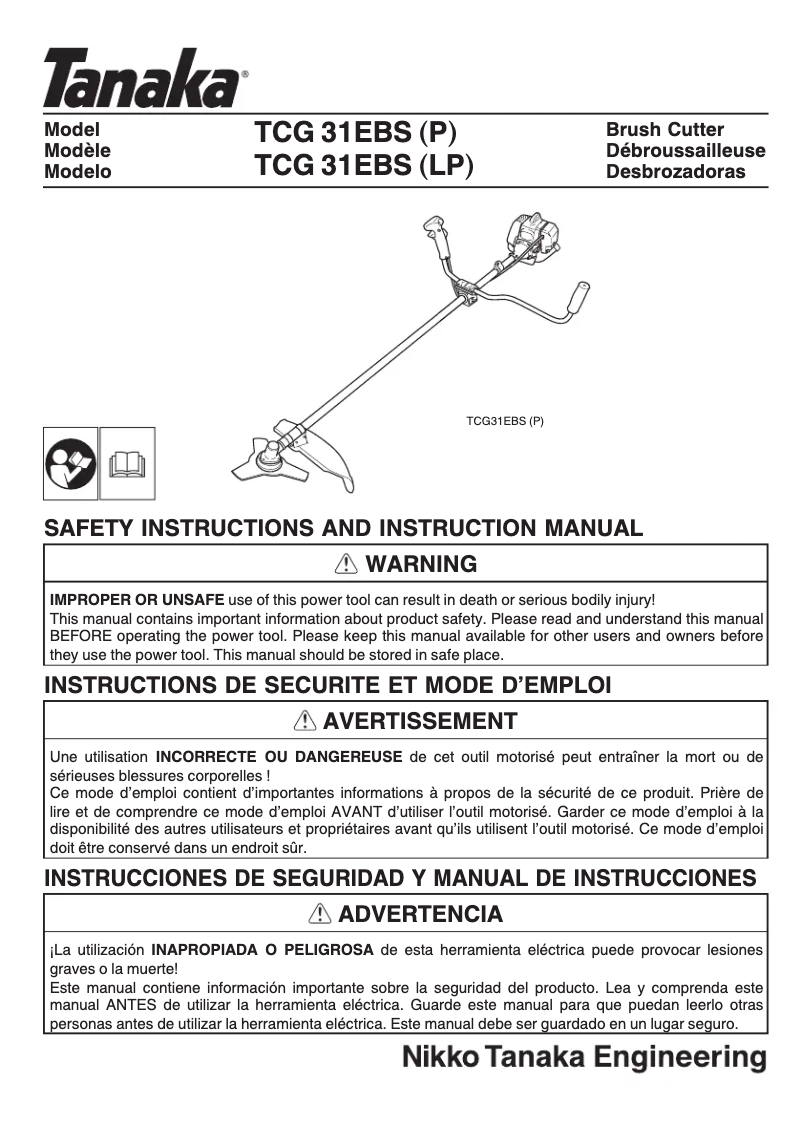 Page n°1 - Manuel utilisateur Tanaka TCG31EBSP