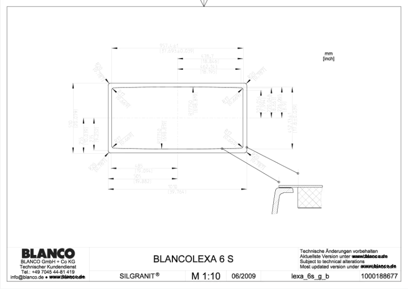 Page 1 de la notice Manuel utilisateur BLANCO LEXA 6 S