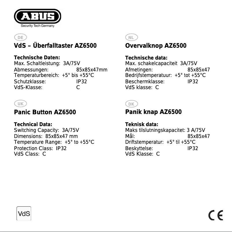 Image de la première page du manuel de l'appareil AZ6500