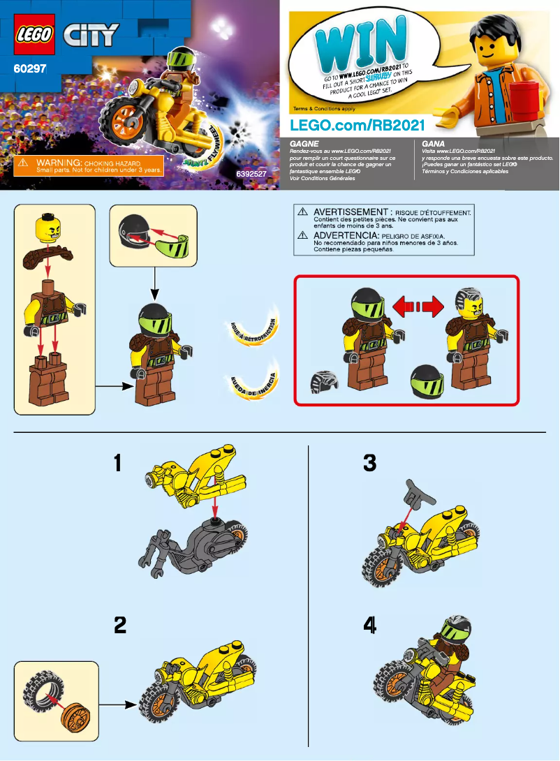 Page 1 de la notice Manuel utilisateur Lego City 60297