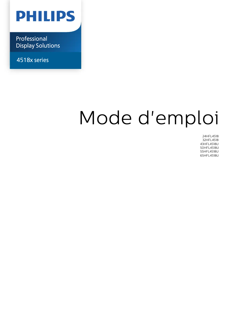 Página 1 del manual Manual de usuario Philips 32HFL4518