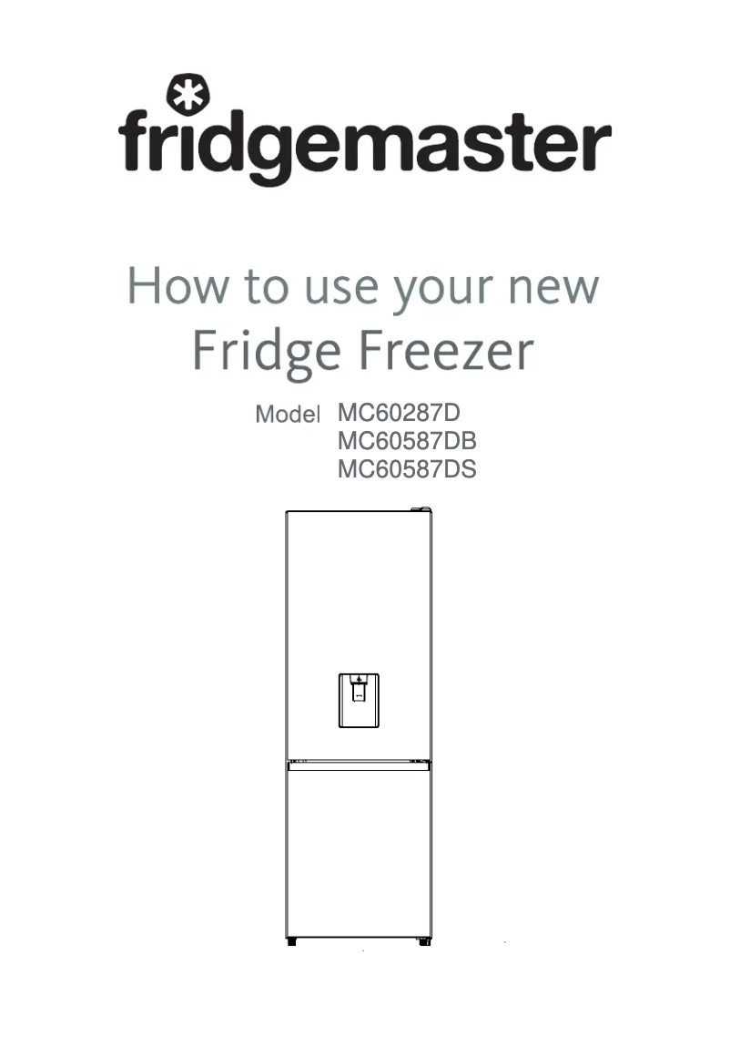 Page n°1 - Manuel utilisateur Fridgemaster MC60287DB