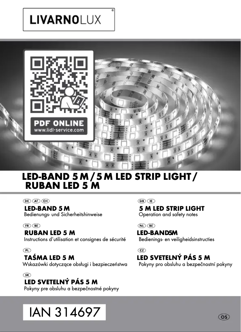Page 1 de la notice Manuel utilisateur Livarno Lux IAN 314697
