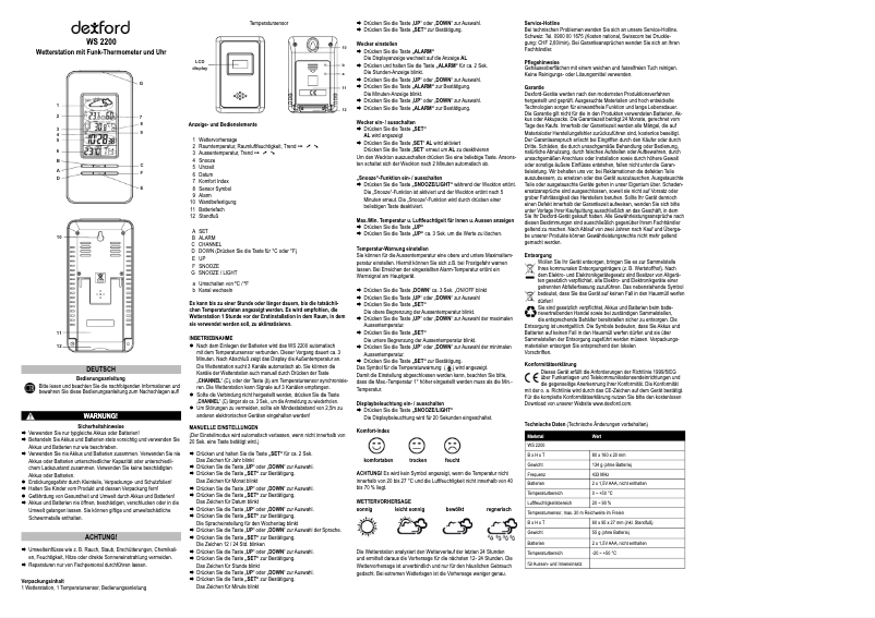 Image de la première page du manuel de l'appareil WS 2200