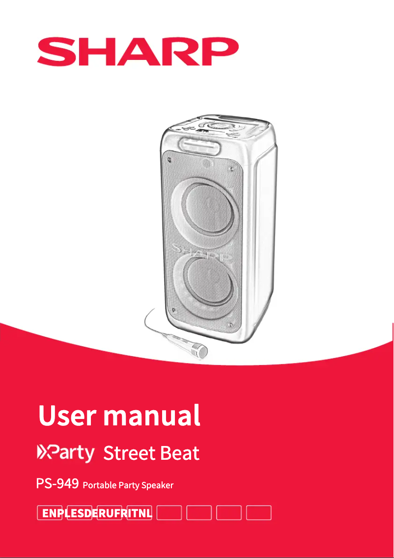 Page 1 de la notice Manuel utilisateur Sharp XParty Street Beat PS-949