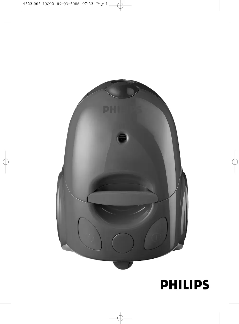 Page 1 of the manual User Manual Philips Economy FC8347