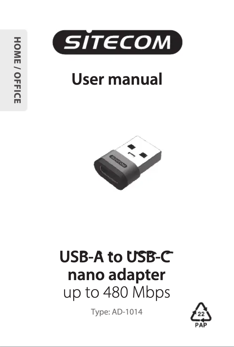 Page n°1 - Manuel utilisateur Sitecom AD-1014