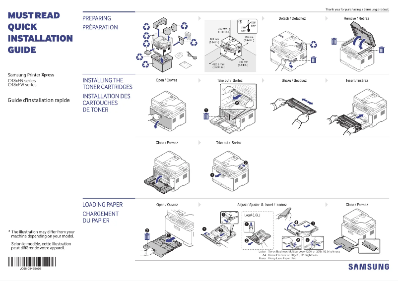Image de la première page du manuel de l'appareil Xpress SL-C483