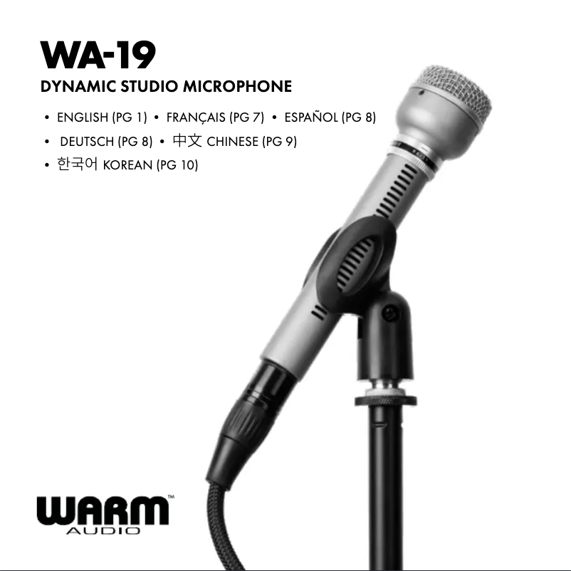 Image de la première page du manuel de l'appareil WA-19