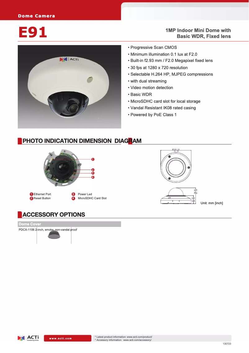 Image de la première page du manuel de l'appareil E91