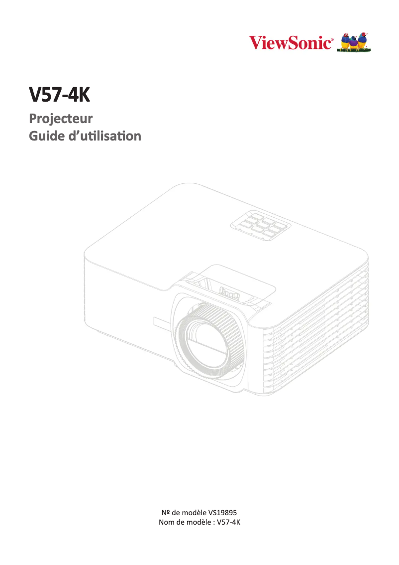 Page 1 de la notice Manuel utilisateur Viewsonic V57-4K