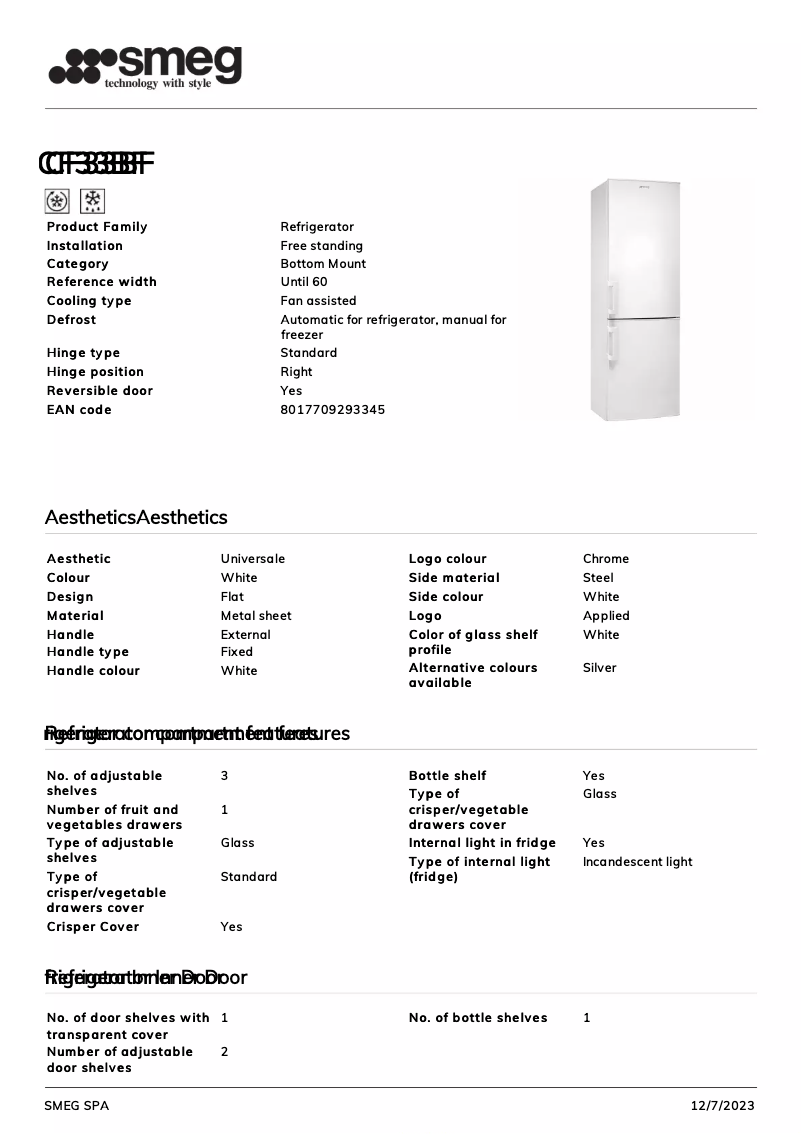 Image de la première page du manuel de l'appareil CF33BF