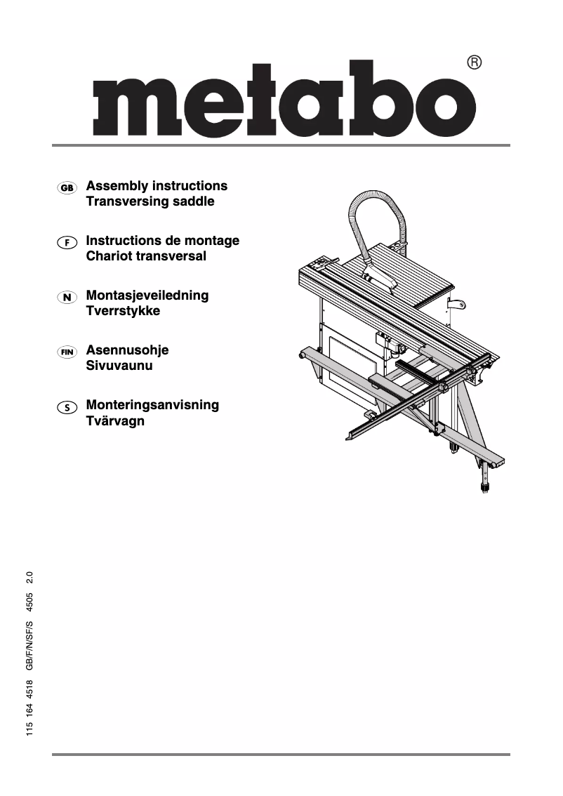 Page n°1 - Manuel utilisateur Metabo PKF 255