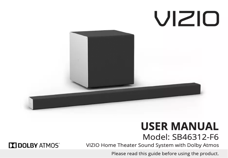 Página 1 del manual Manual de usuario VIZIO SB46312-F6