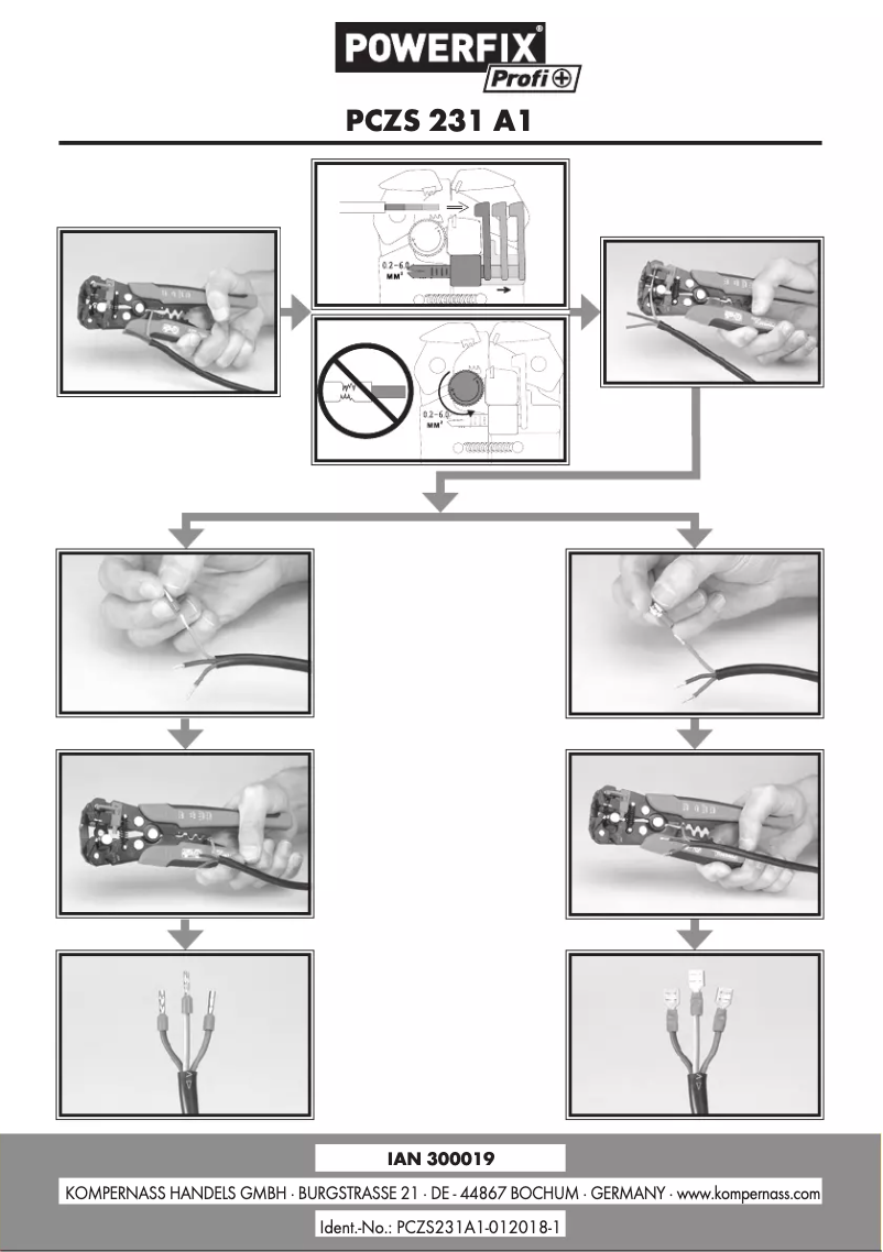 Image de la première page du manuel de l'appareil PCZS 231 A1