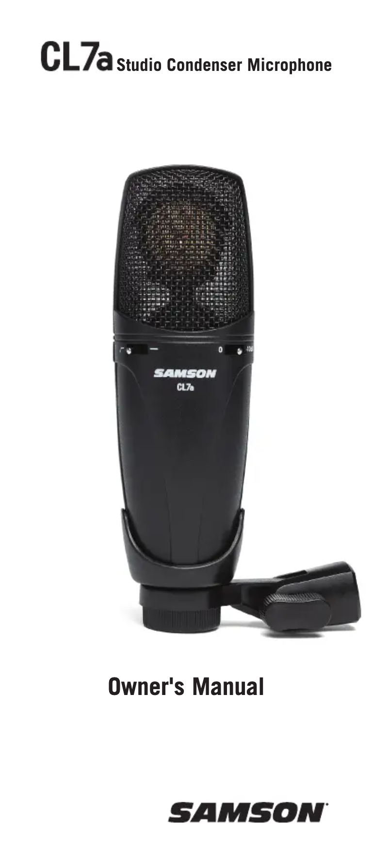 Page 1 de la notice Manuel utilisateur Samson CL7a