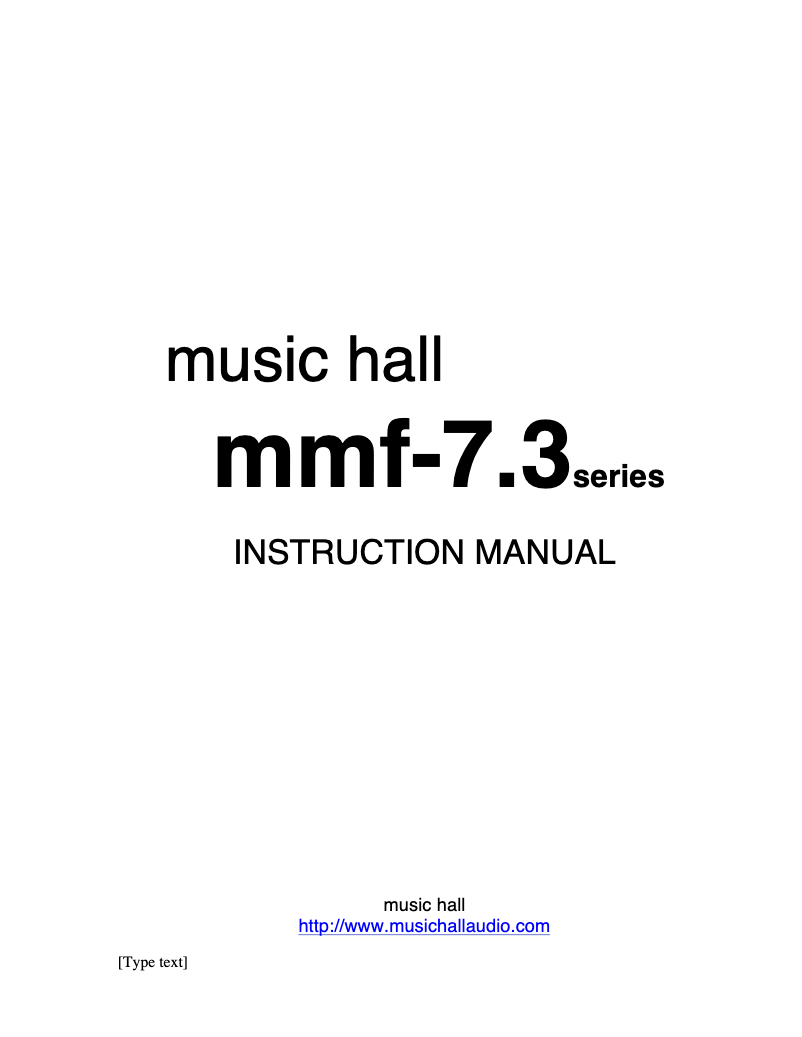 Image de la première page du manuel de l'appareil MMF-7.3 SE