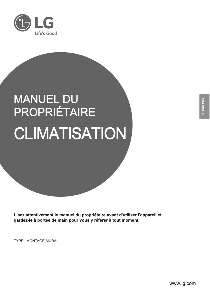 Page 1 de la notice Manuel utilisateur LG P24EN.UUE