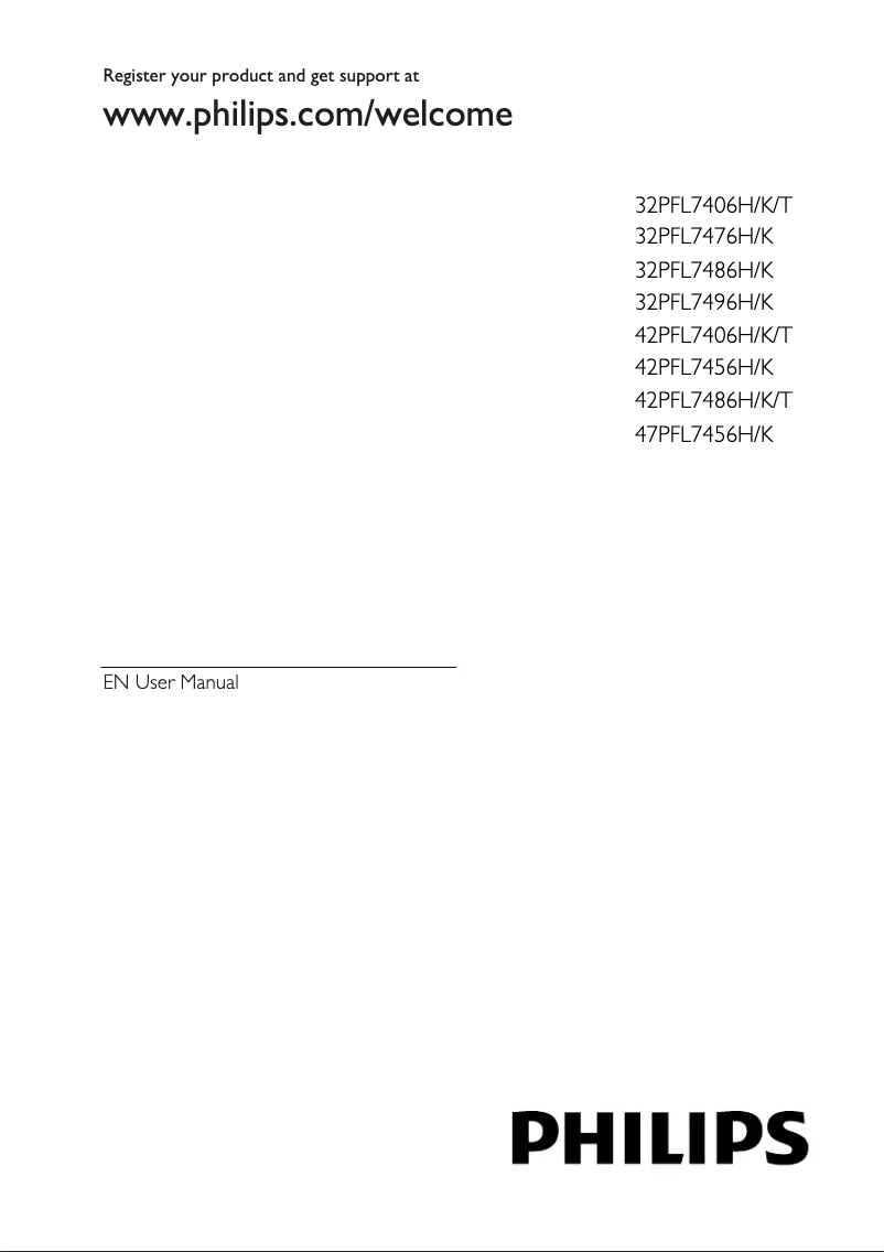 Imagen de la primera página del manual del dispositivo 47PFL7456K