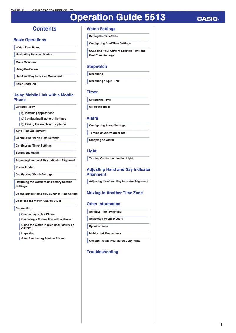 Page 1 de la notice Manuel utilisateur Casio G-Shock GST-B100D-2AER