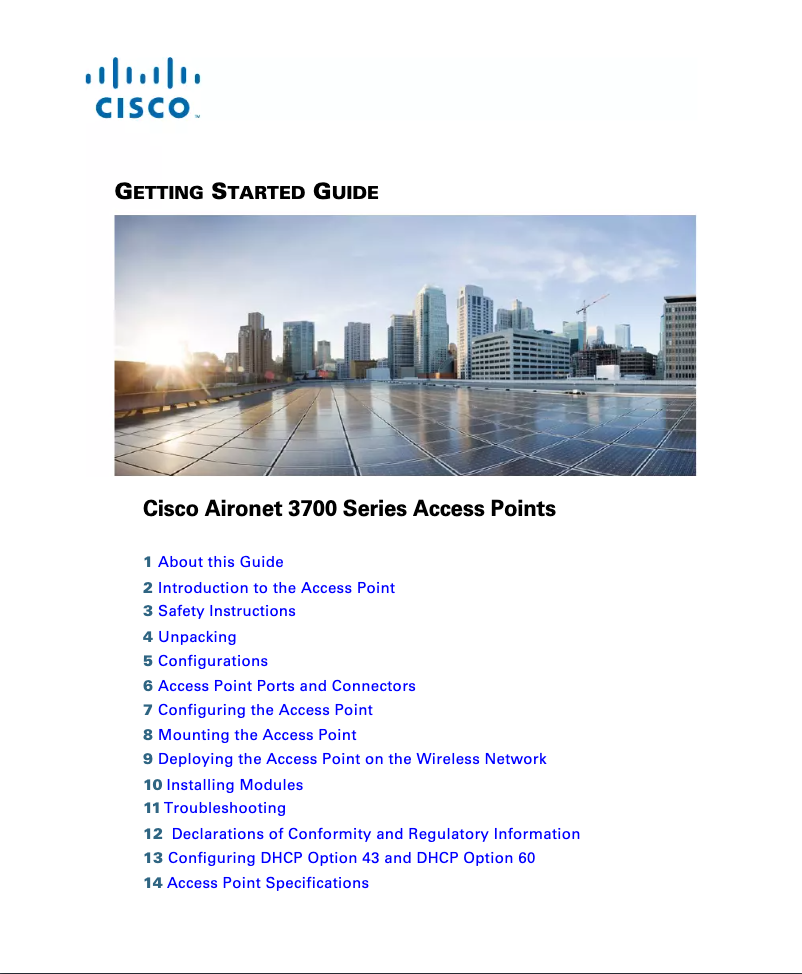 Page 1 de la notice Manuel utilisateur Cisco Aironet 3702