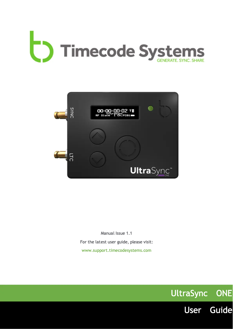 Image de la première page du manuel de l'appareil UltraSyncOne