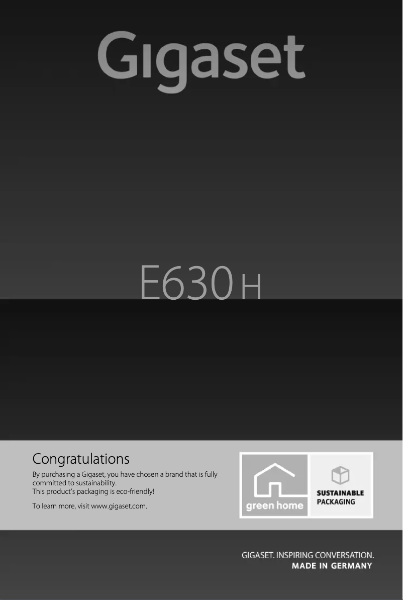 Page 1 de la notice Manuel utilisateur Siemens Gigaset E630H