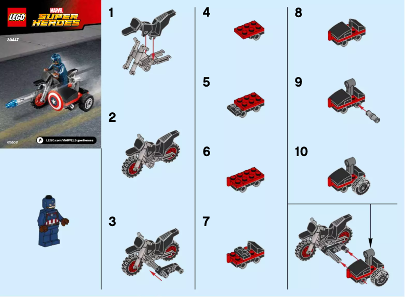 Page 1 de la notice Manuel utilisateur Lego Marvel Super Heroes 30447