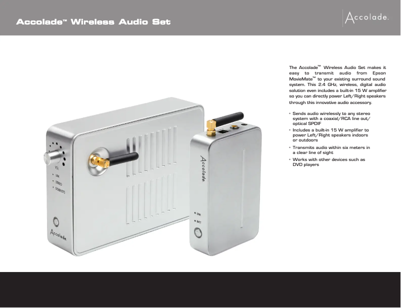 Página 1 del manual Folleto Epson Accolade