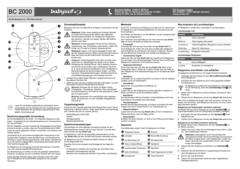 Page n°1 - Manuel utilisateur Hartig & Helling BC 2000
